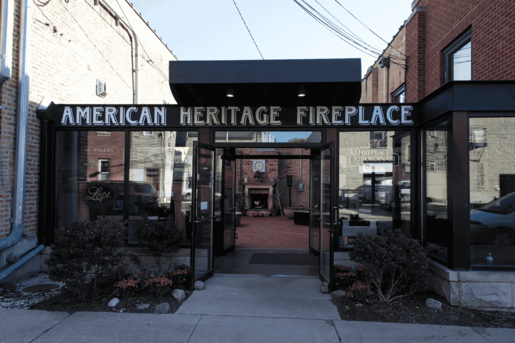 American Heritage Fireplace Chicago exterior storefront