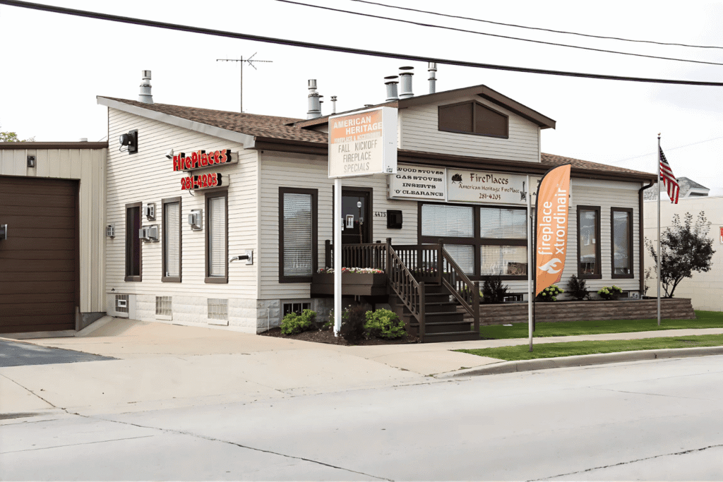 American Heritage Fireplace Milwaukee exterior storefront