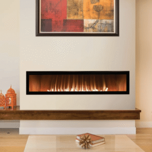 Empire Boulevard linear fireplace by American Heritage Fireplace in Milwaukee and Chicago