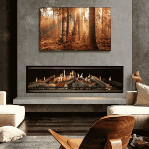 Mendota NetZero linear fireplace by American Heritage Fireplace in Milwaukee and Chicago