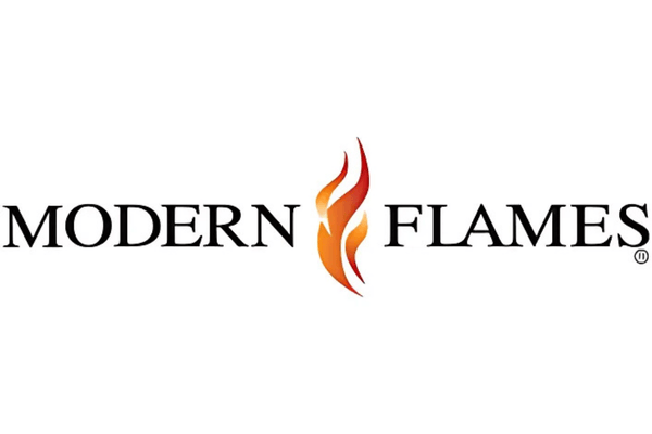 Modern Flames logo for American Heritage Fireplace in Milwaukee, Chicago