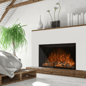 Modern Flames Redstone linear fireplace by American Heritage Fireplace in Milwaukee and Chicago
