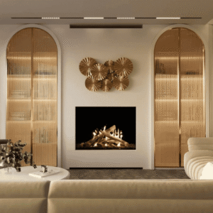 Ortal front-facing fireplace insert by American Heritage Fireplace in Milwaukee and Chicago