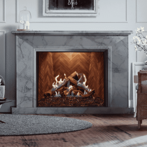 Ortal Wilderness traditional fireplace by American Heritage Fireplace in Milwaukee and Chicago