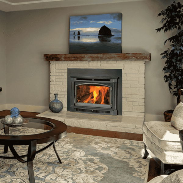 American Heritage Fireplace Milwaukee Chicago large arch wood-burning fireplace insert
