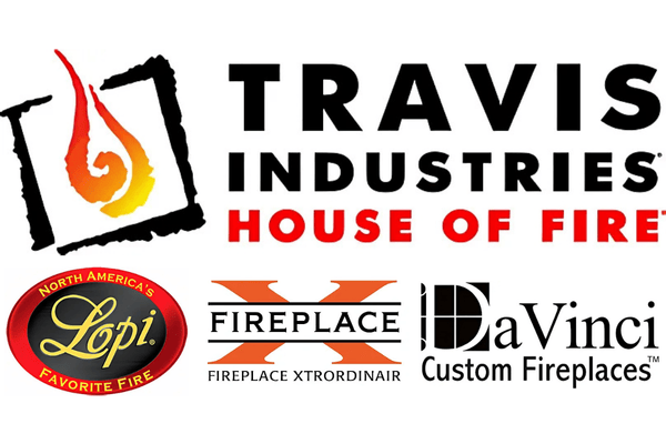 Travis Industries House of Fire logo for American Heritage Fireplace in Milwaukee, Chicago